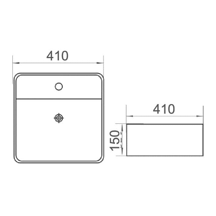 COCO Wall Hung Basin WB 4014W - Blue Bathware 