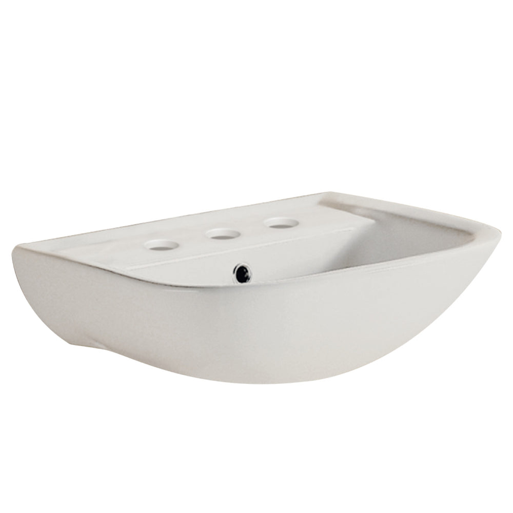 RAK Lara Ivory Wall Basin, 3 Tap Holes