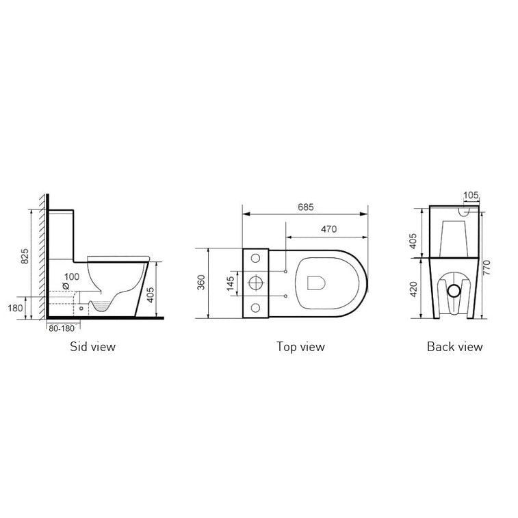 JESS-II Toilet Suite - Blue Bathware 