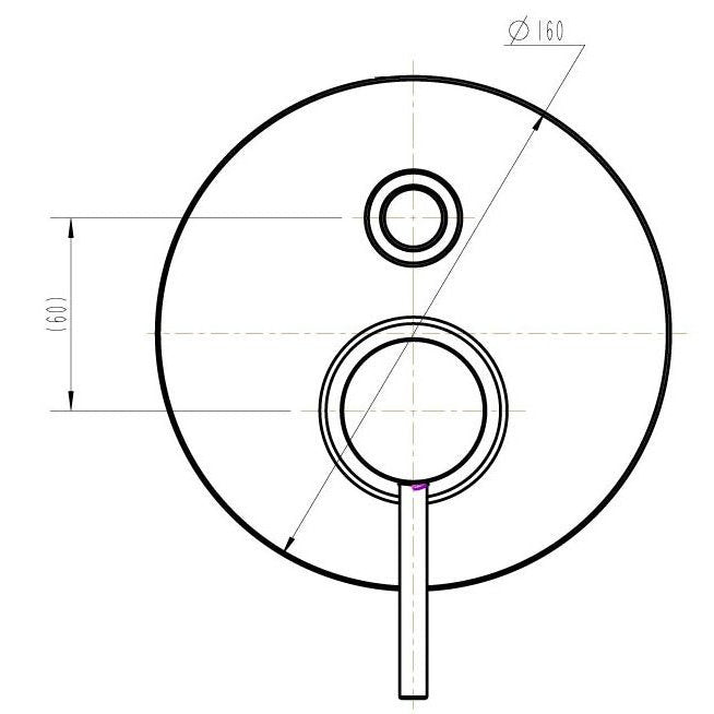 JESS Diverter Mixer WT 010D - Blue Bathware 