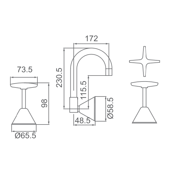 SEA STAR Laundry Set WT 261 - Blue Bathware 