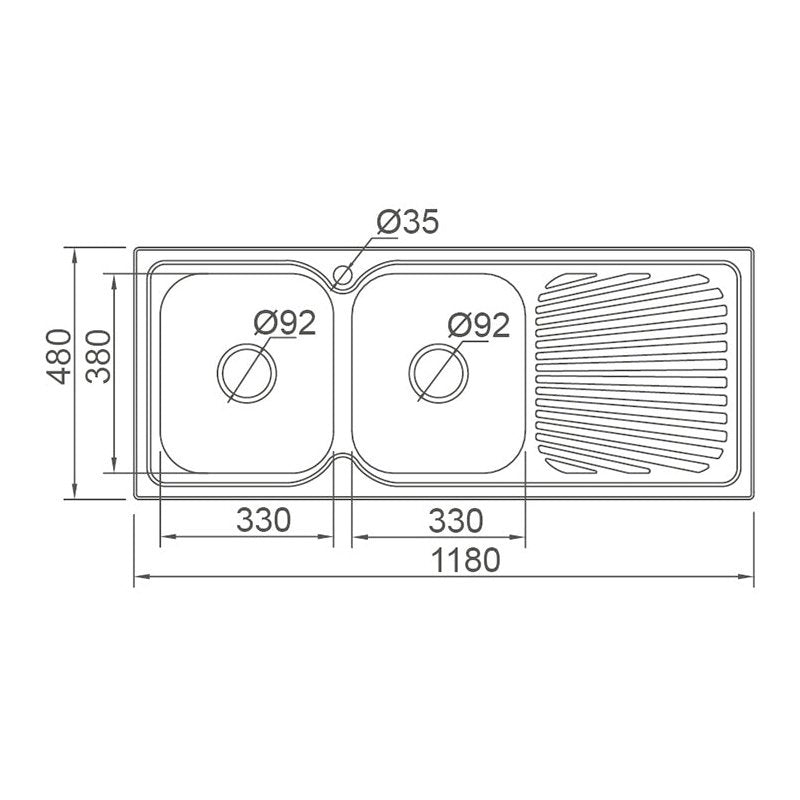 SS FF118SQ - Blue Bathware 