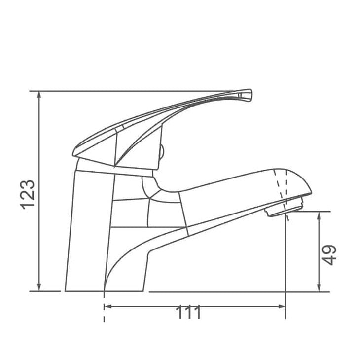 MOBI Basin Mixer WT 6661 - Blue Bathware 