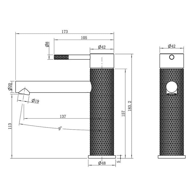 TIARA Basin Mixer WT 7501 - Blue Bathware 