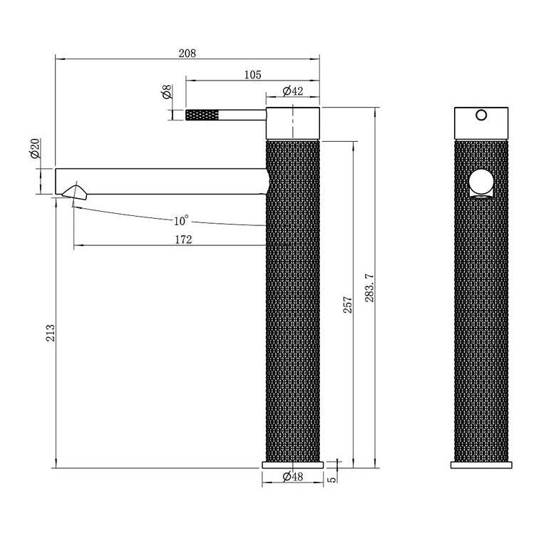 TIARA Tower Mixer WT 7502 - Blue Bathware 