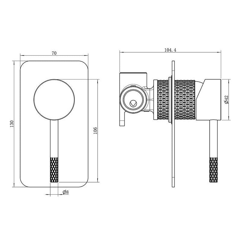 TIARA Shower Mixer WT 7508 - Blue Bathware 