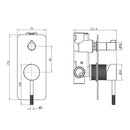 TIARA Diverter Mixer WT 7509 - Blue Bathware 