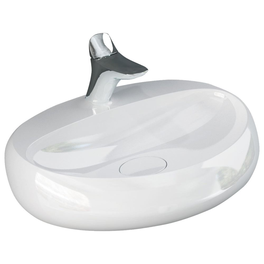 RAK Cloud 650 Wall Basin, Alpine Gloss White