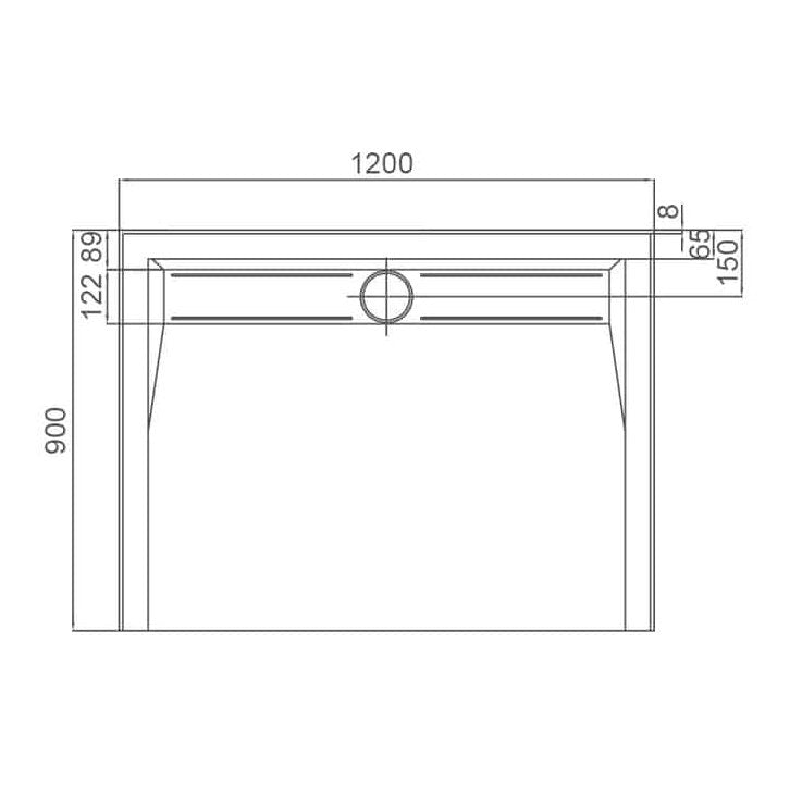 Shower Base with Channel SB-MC9090CH & SB-MC1290CH - Blue Bathware 