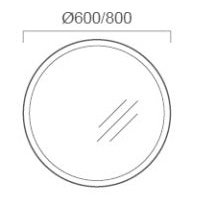 600/800mm ECLIPSE Round LED Mirror - Blue Bathware 