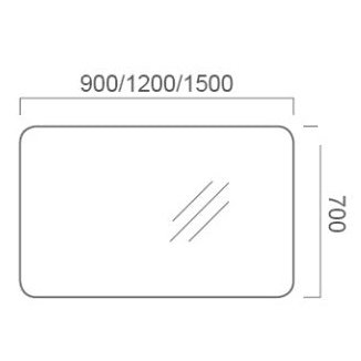 900/1200/1500mm MNLITE LED Mirror - Blue Bathware 