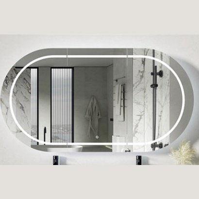 450/1200/1500mm PIAZA LED Mirror Cabinet - Blue Bathware 