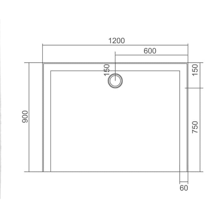 Shower Base SB-MC9090 & SB-MC1290 - Blue Bathware 