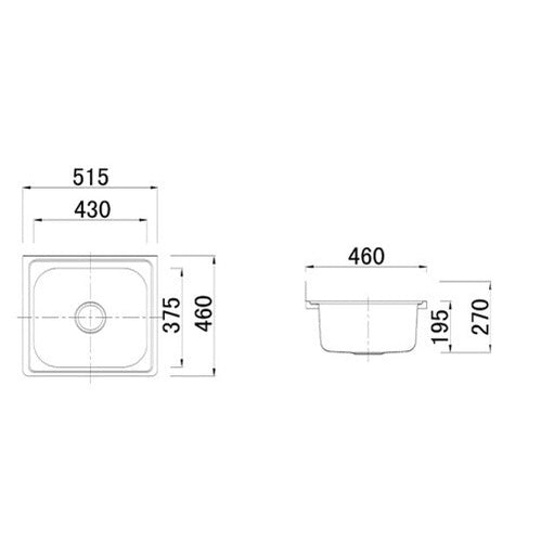 LAVASSA Cleaners Sink (SS A546)