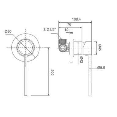 JESS CARE Shower Mixer (WT 509C-D & 509CBK-D)