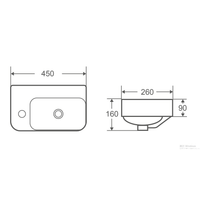 MILAN Wall Hung Basin (WB 4526W)