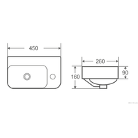 MILAN Wall Hung Basin (WB 4526W)