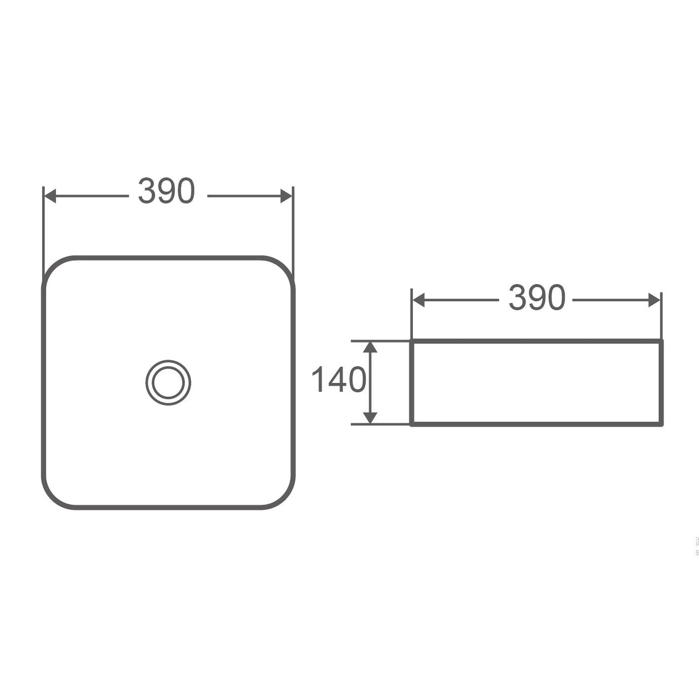 DIOR-SQ Above Counter Basin WB 4000 - Blue Bathware 