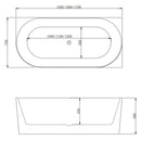 PIAZA RH Free Standing Bath Tub - Blue Bathware 