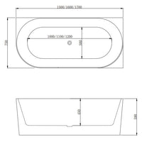 PIAZA RH Free Standing Bath Tub - Blue Bathware 