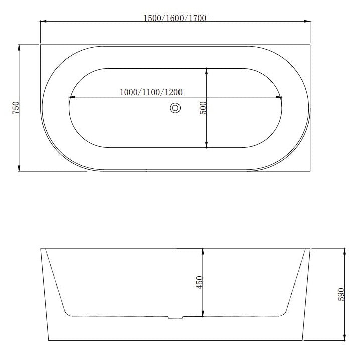 PIAZA RH Free Standing Bath Tub - Blue Bathware 