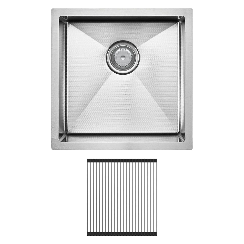 Hana Anti-Scratch 32L Single Kitchen Sink Kit, Stainless Steel