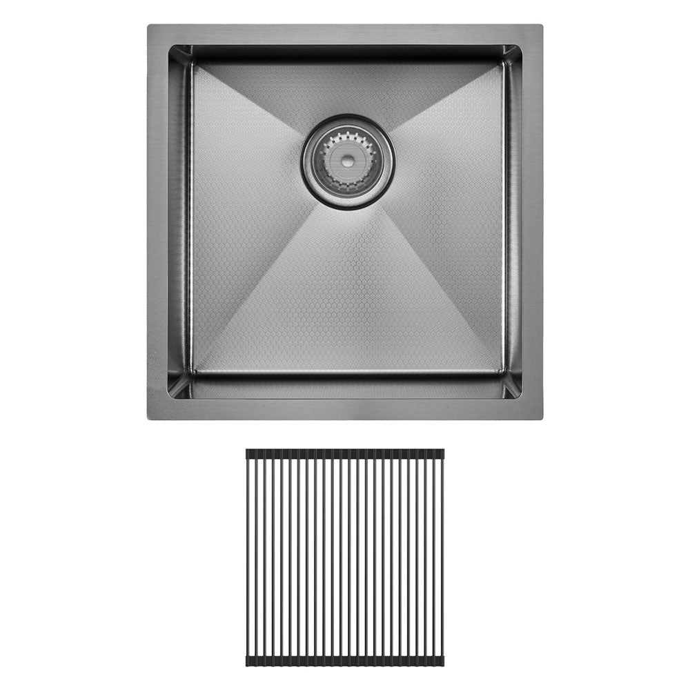 Hana Anti-Scratch 32L Single Kitchen Sink Kit, PVD Gun Metal