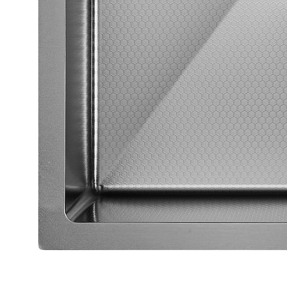 Hana Anti-Scratch 32L Single Kitchen Sink, PVD Gun Metal