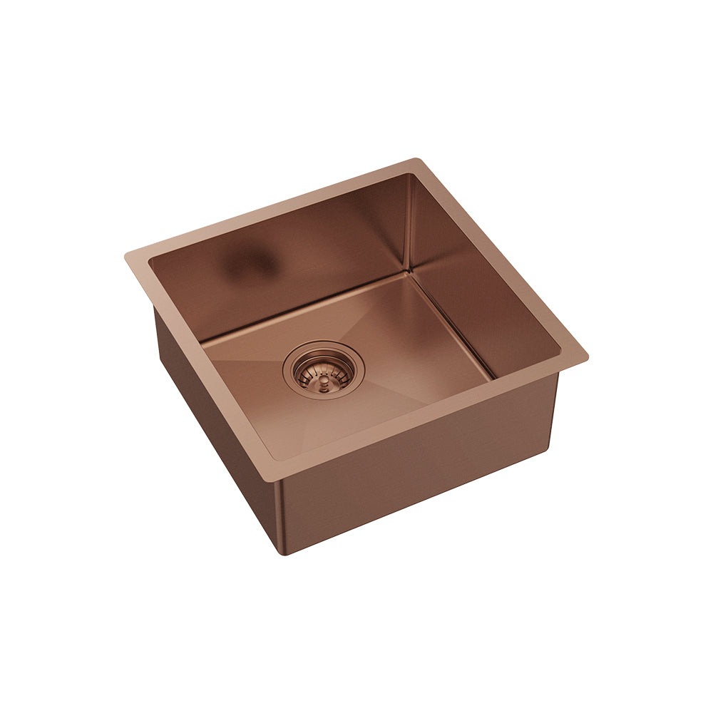 Hana 32L Single Kitchen Sink, Brushed Copper