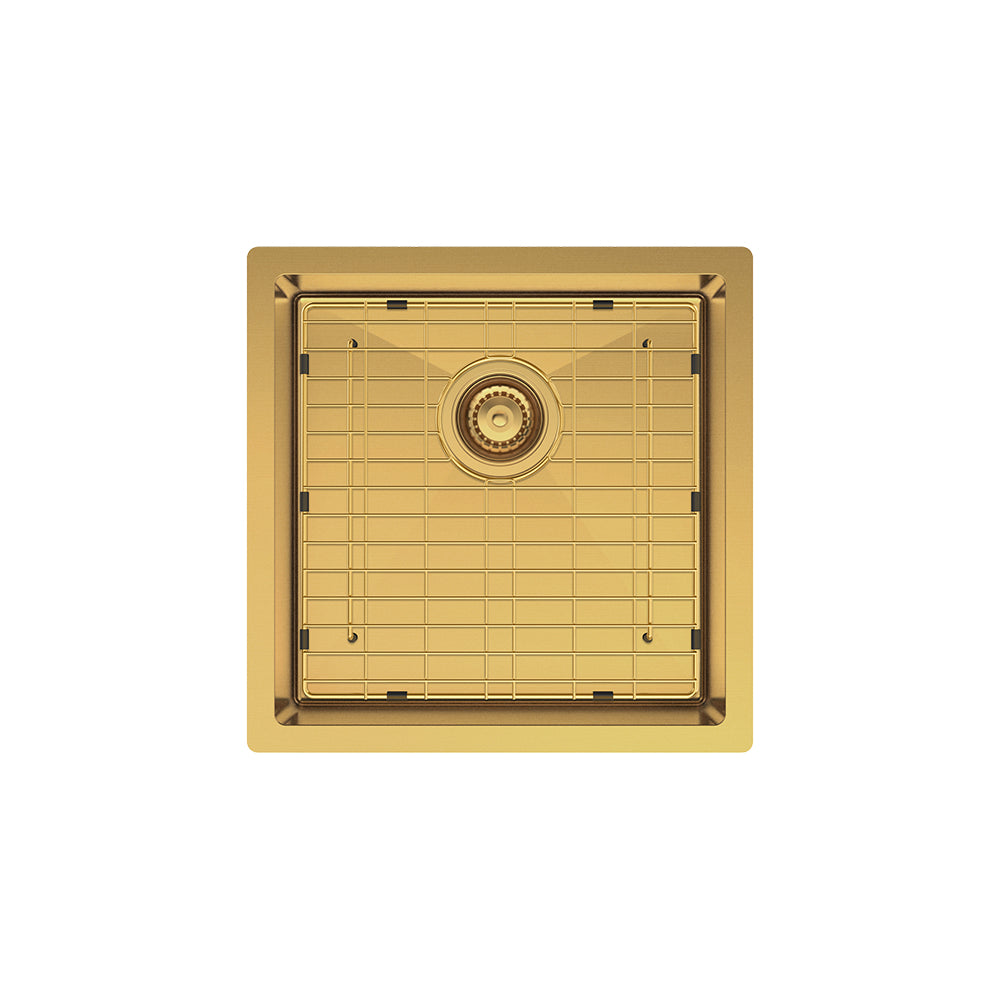 Hana 32L Single Kitchen Sink, PVD Rugged Brass