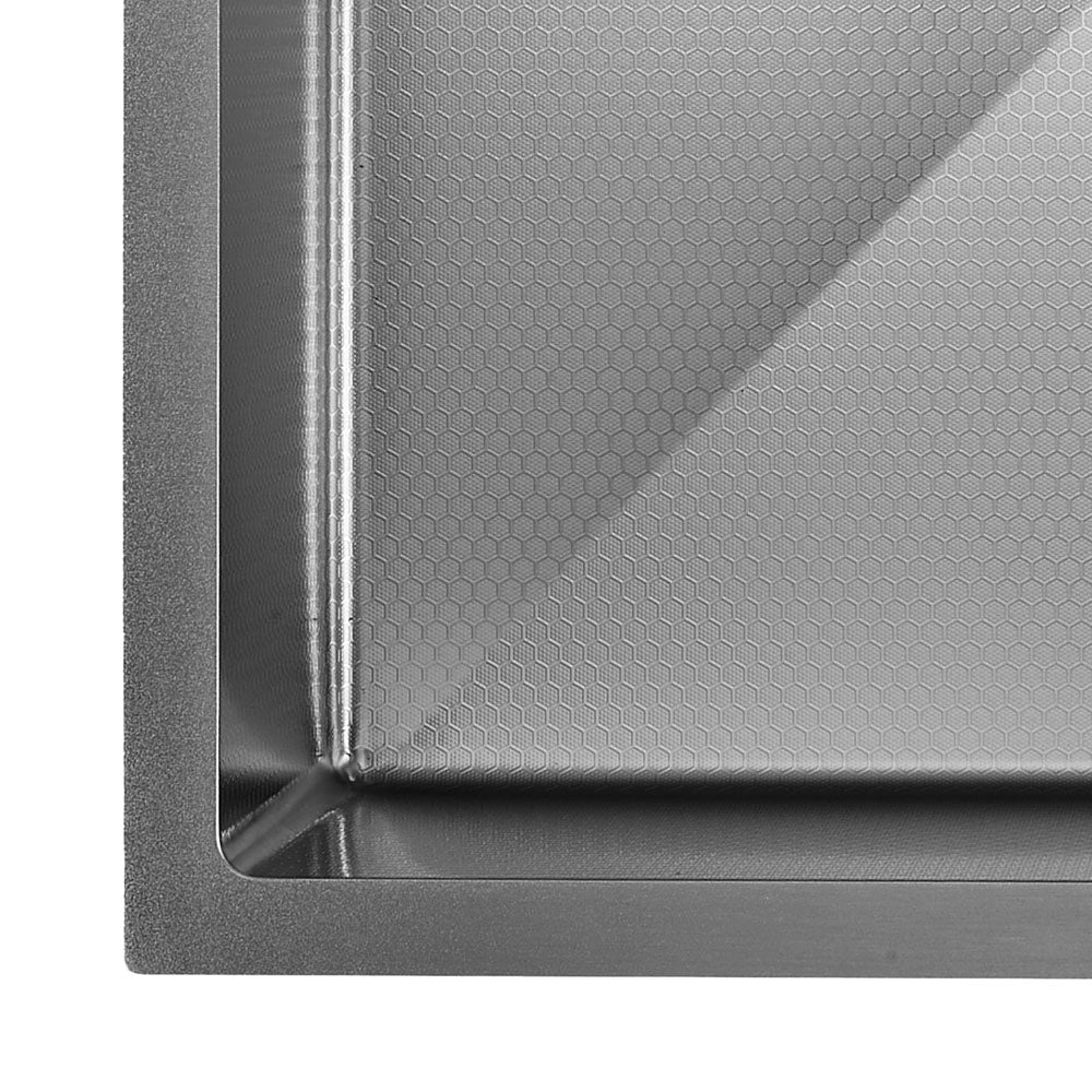 Hana Anti-Scratch 40L Single Kitchen Sink, PVD Gun Metal
