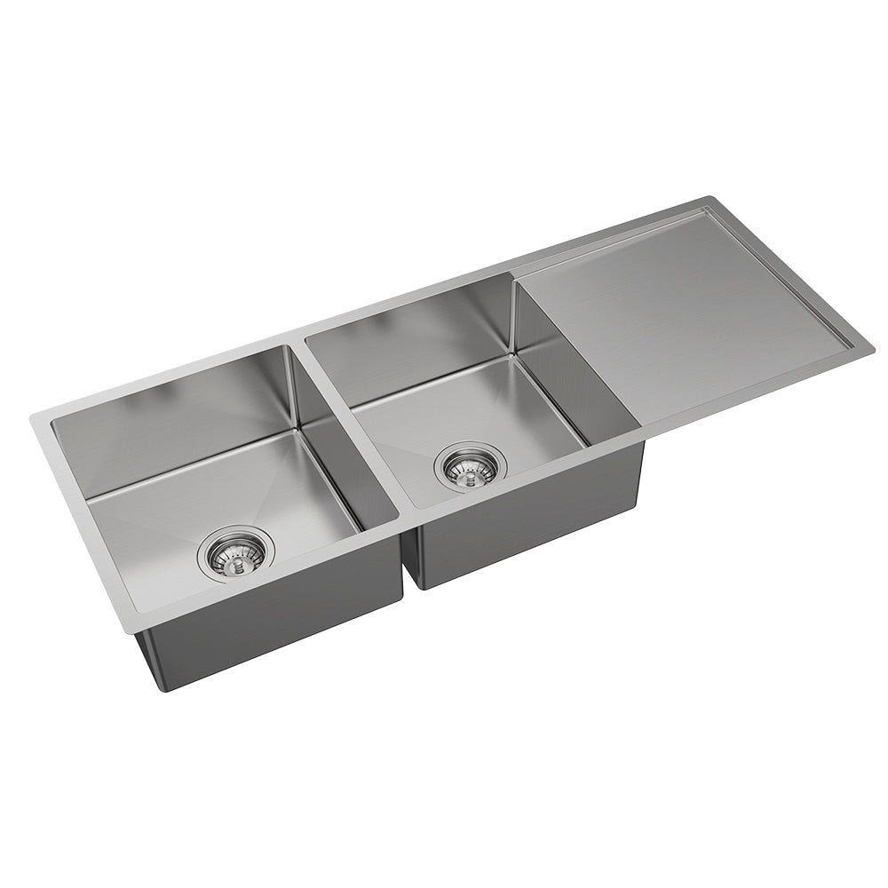 Hana 29L/29L Double Kitchen Sink with Drainer Kit 