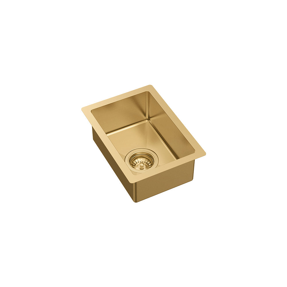 Hana 10L Single Kitchen Sink, Rugged Brass