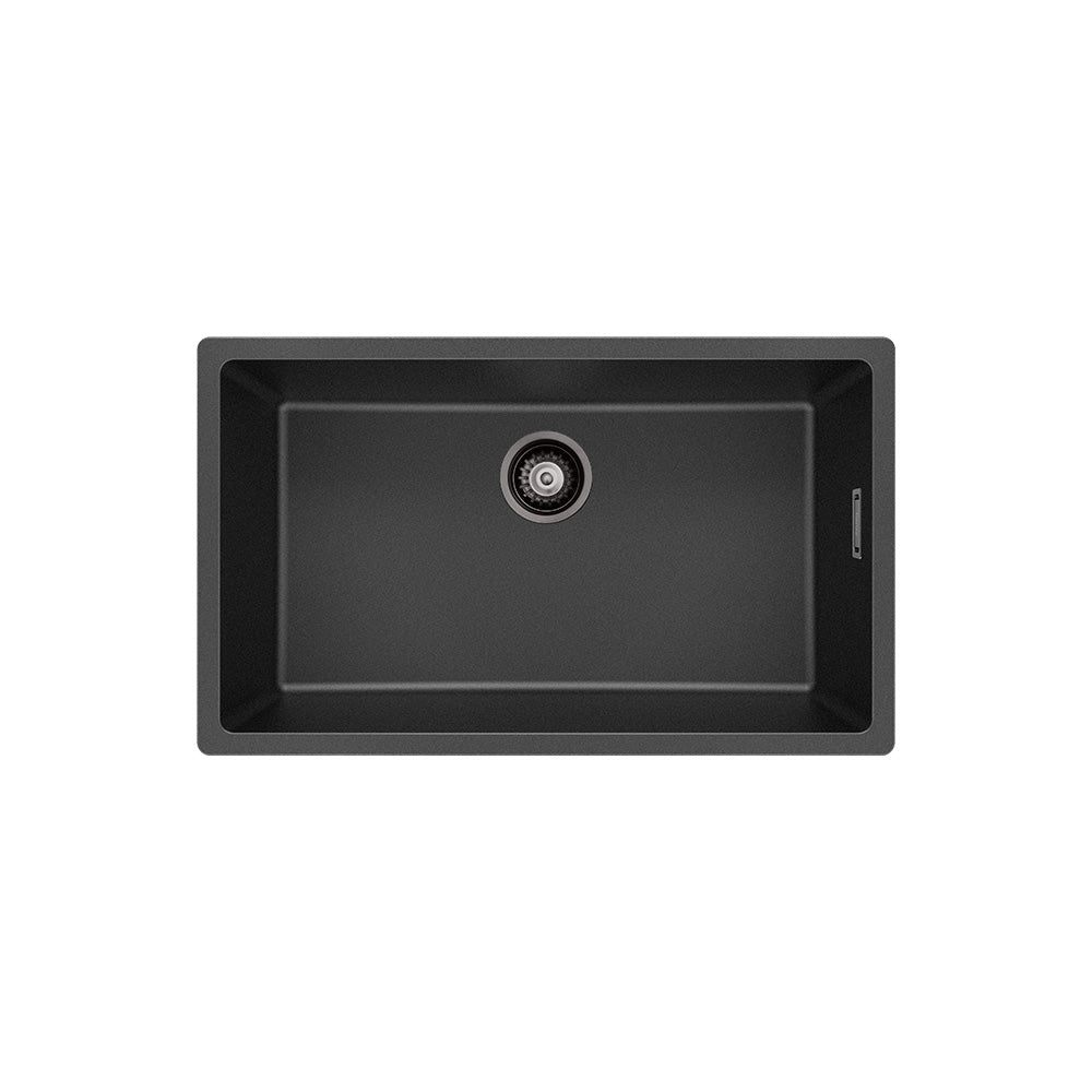 Kuro Granite 53L Single Bowl Kitchen Sink, Matte Black