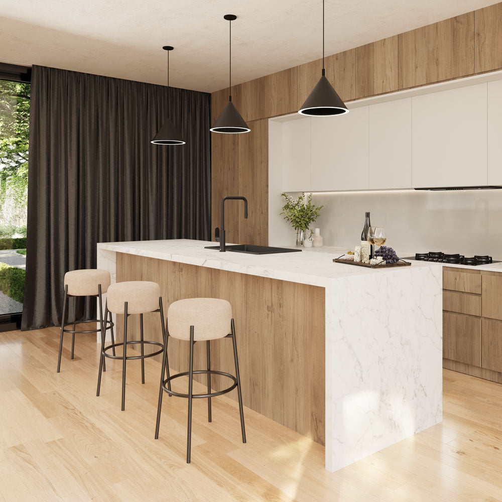 Kuro Granite 53L Single Bowl Kitchen Sink, Matte Black