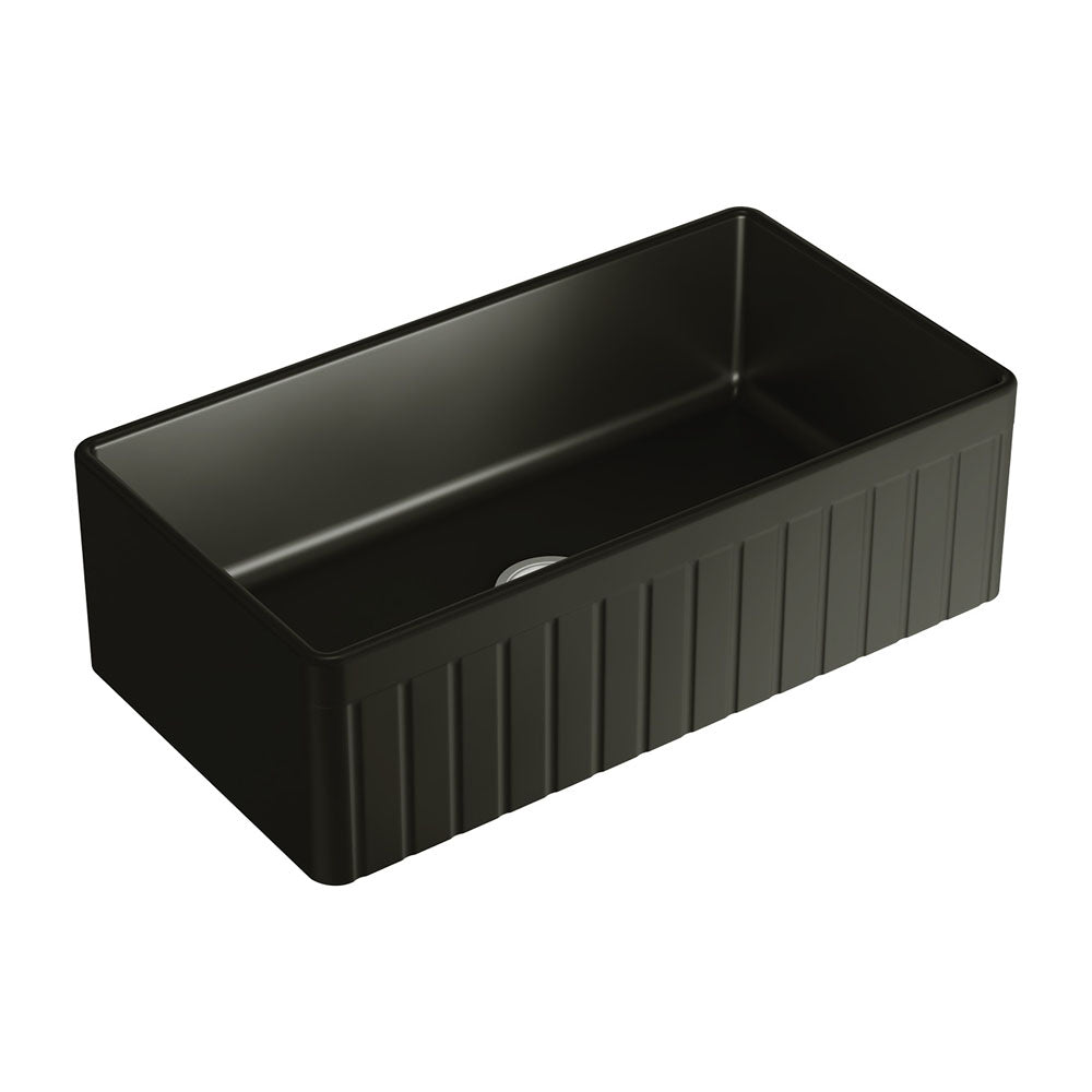 Benson Single Butler Sink, Large, Matte Black 