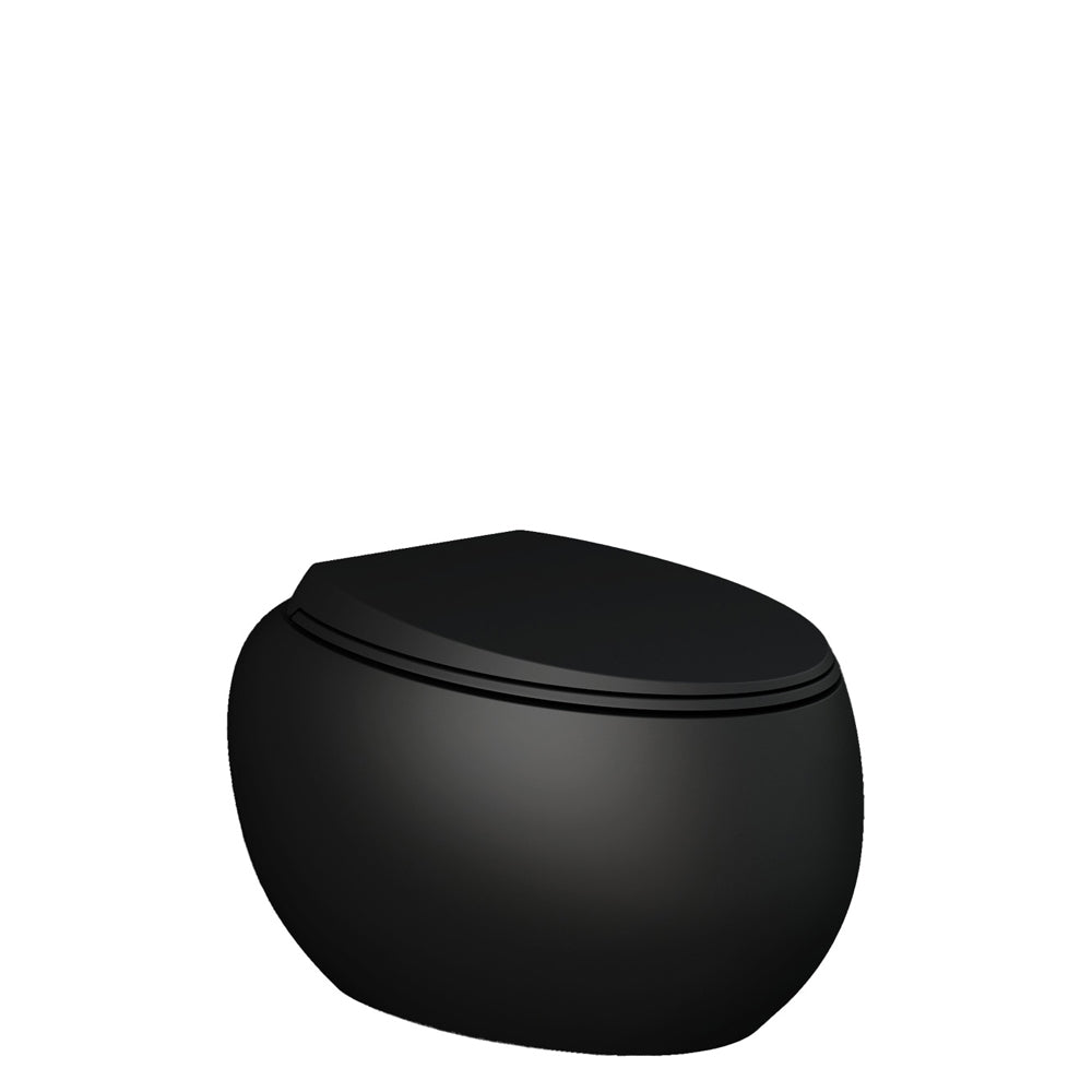 RAK Cloud Wall-Hung Toilet Suite, Matte Black