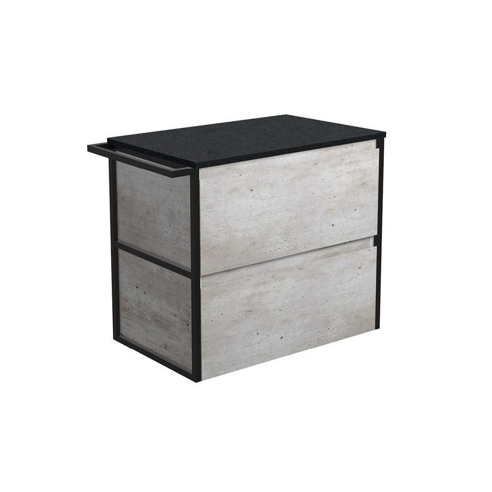 Amato Industrial 750 Wall-Hung Cabinet, 1 Frame & 1 Towel Rail