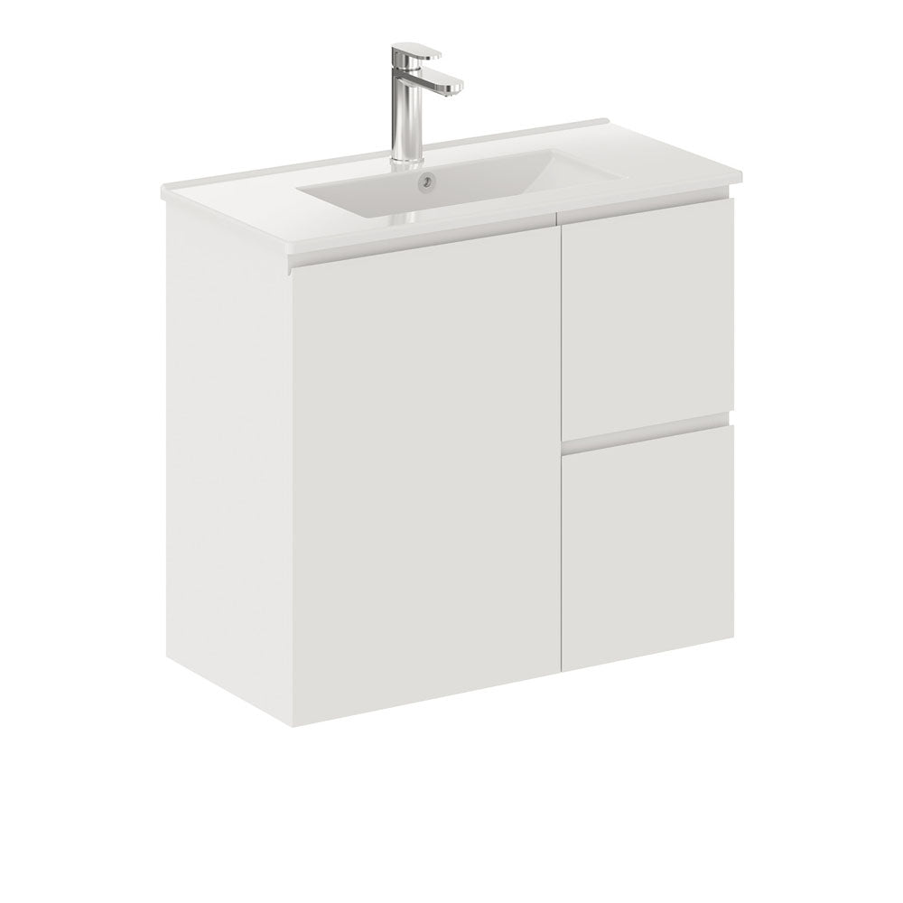 Siska Slim 750 Wall-Hung Vanity, Right Drawers
