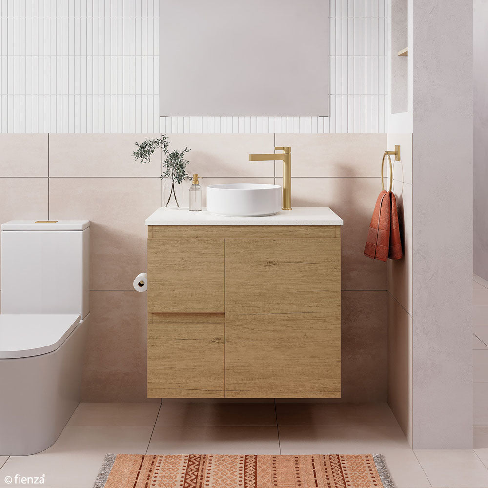 Edge Scandi Oak 750 Wall-Hung Cabinet, Left Hand Drawers