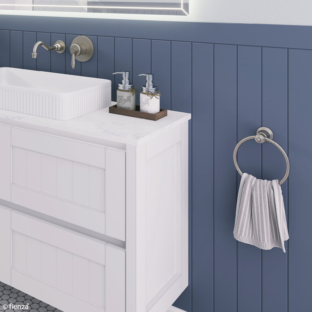 Lillian Towel Ring, Brushed Nickel