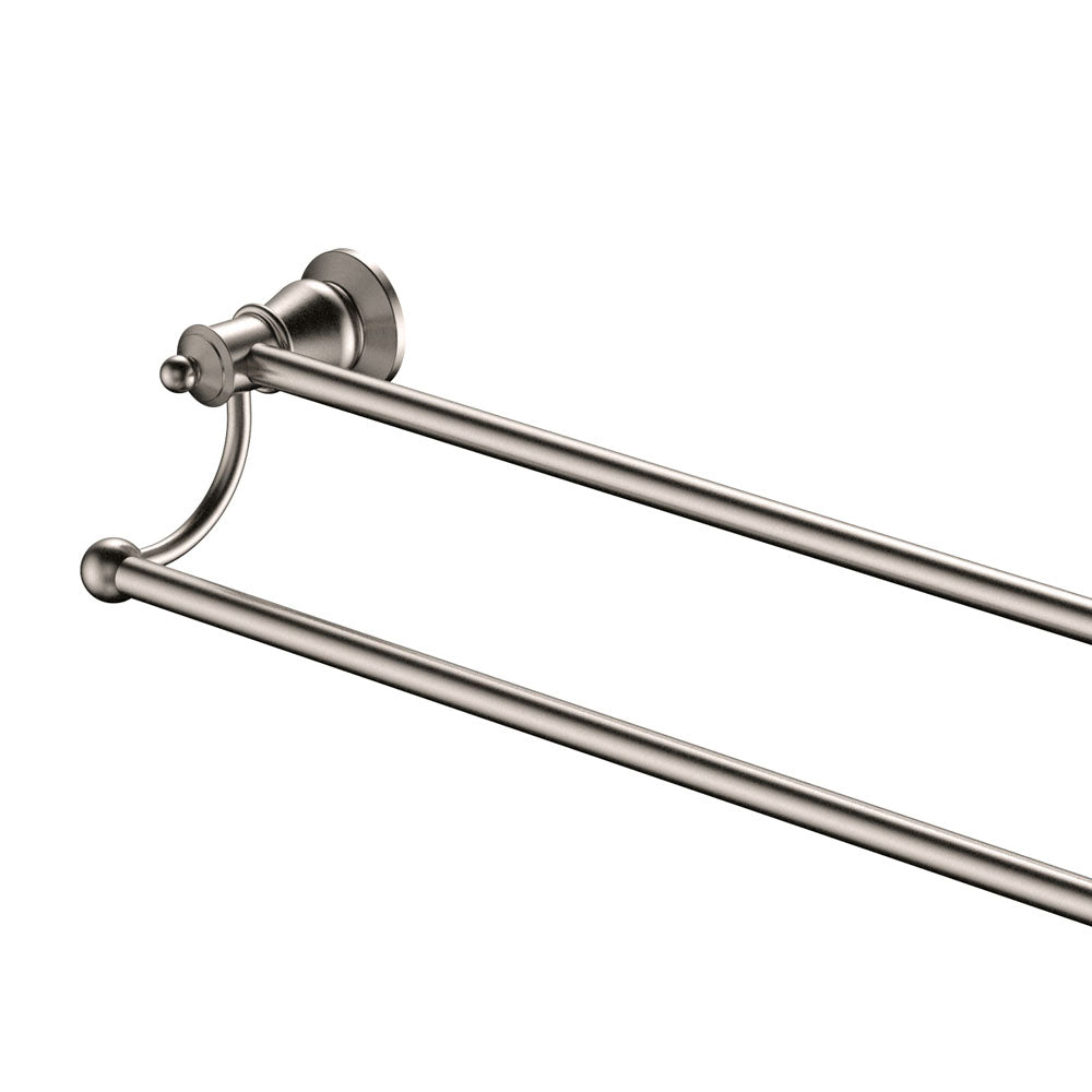 Lillian Double Towel Rail, Brushed Nickel