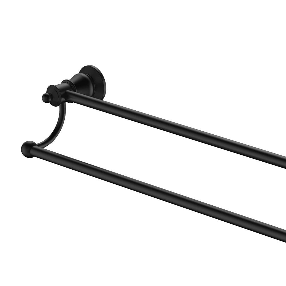 Lillian Double Towel Rail, Matte Black