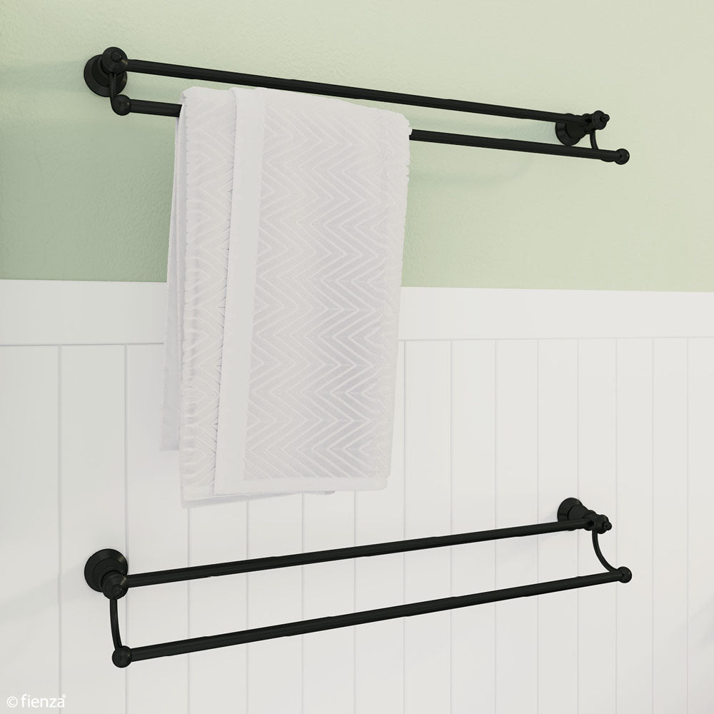Lillian Double Towel Rail, Matte Black