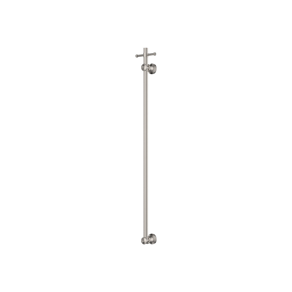 Lillian Vertical Heated Towel Rail, 93 x 1000mm, Brushed Nickel