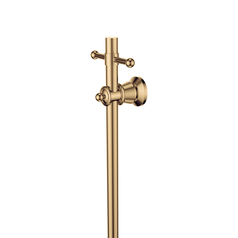 Lillian Vertical Heated Towel Rail, 93 x 1000mm, Urban Brass