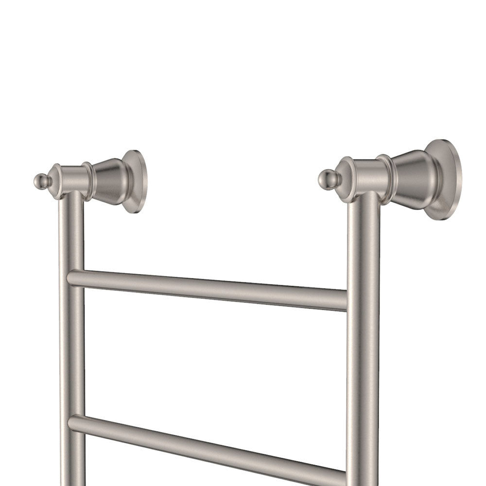Lillian Heated Towel Rail, 600 x 1200mm, Brushed Nickel