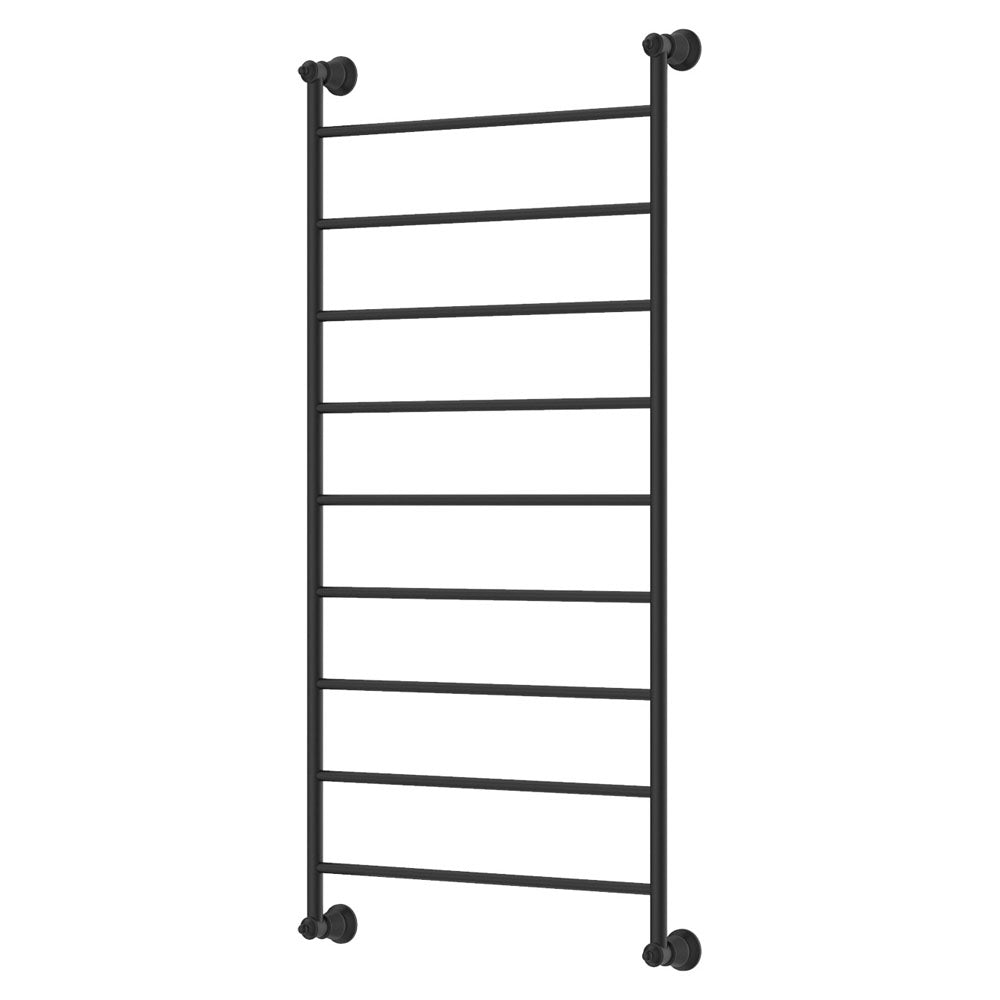 Lillian Heated Towel Rail, 600 x 1200mm, Matte Black