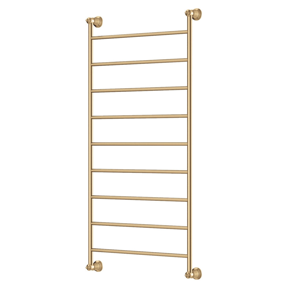 Lillian Heated Towel Rail, 600 x 1200mm, Urban Brass