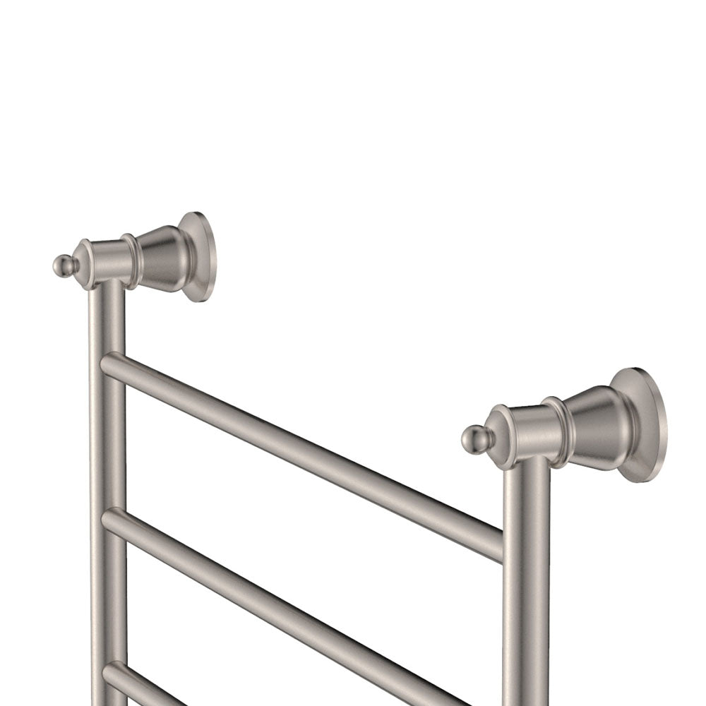 Lillian Heated Towel Rail, 600 x 450mm, Brushed Nickel
